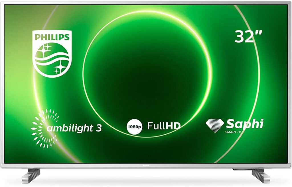 Philips Ambilight TV 32PFS6905/12 Smart TV 32 Pulgadas Televisor LED Full HD (Pixel Plus HD, HDR 10, Saphi Smart TV, HDMI, USB) [Modelo de 2020/2021]